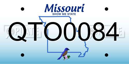 QTO0084 Missouri License Plate