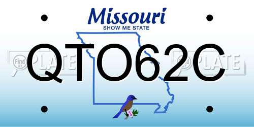 QTO62C Missouri License Plate