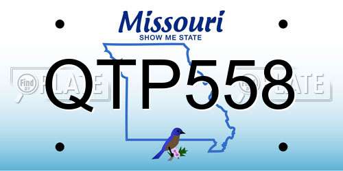QTP558 Missouri License Plate