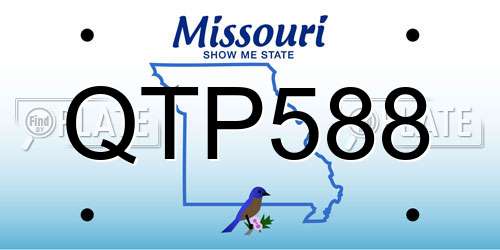 QTP588 Missouri License Plate