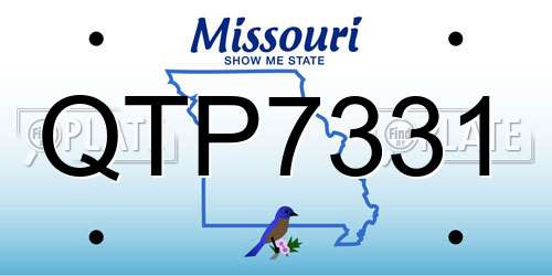 QTP7331 Missouri License Plate