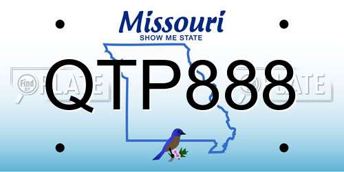 QTP888 Missouri License Plate