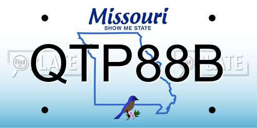 QTP88B Missouri License Plate