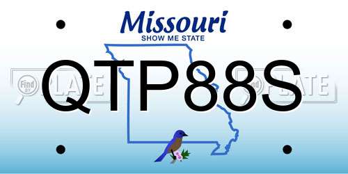 QTP88S Missouri License Plate