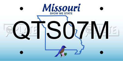QTS07M Missouri License Plate