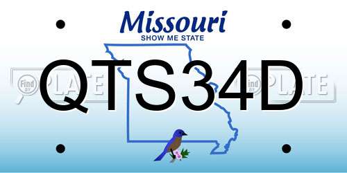 QTS34D Missouri License Plate