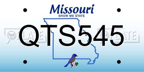 QTS545 Missouri License Plate