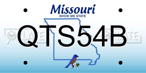 QTS54B Missouri License Plate