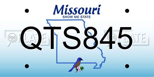 QTS845 Missouri License Plate