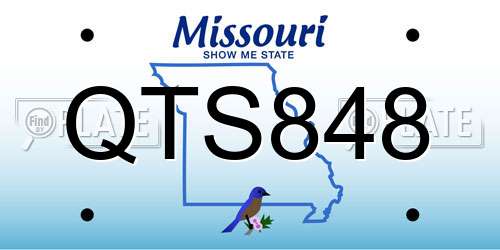QTS848 Missouri License Plate