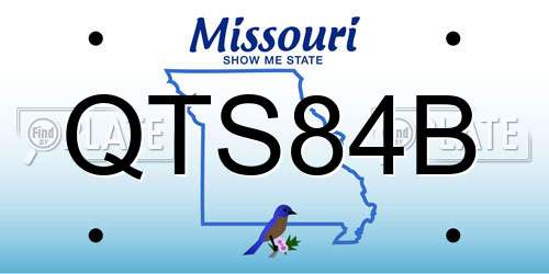 QTS84B Missouri License Plate