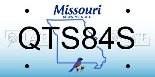 QTS84S Missouri License Plate