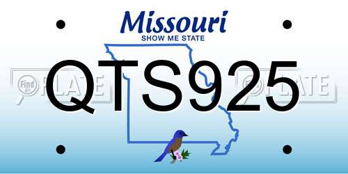 QTS925 Missouri License Plate