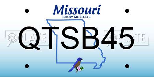 QTSB45 Missouri License Plate