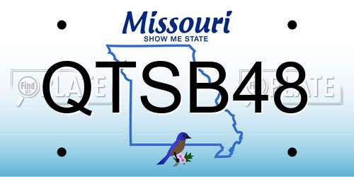 QTSB48 Missouri License Plate