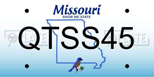 QTSS45 Missouri License Plate