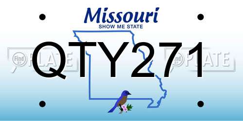 QTY271 Missouri License Plate