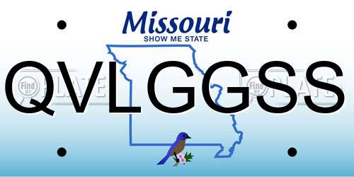 QVLGGSS Missouri License Plate