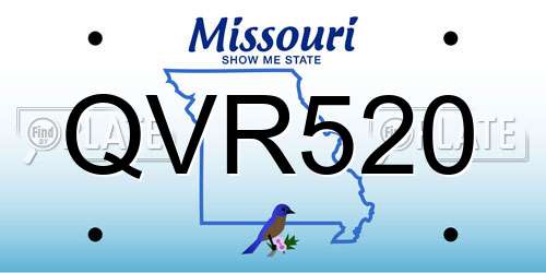 QVR520 Missouri License Plate