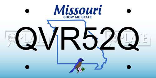 QVR52Q Missouri License Plate