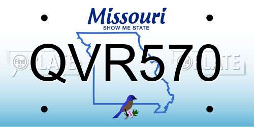 QVR570 Missouri License Plate