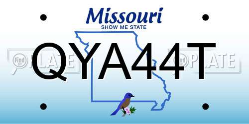 QYA44T Missouri License Plate