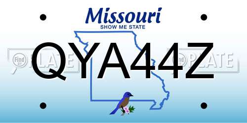QYA44Z Missouri License Plate