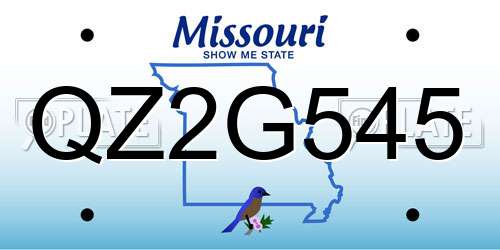 QZ2G545 Missouri License Plate