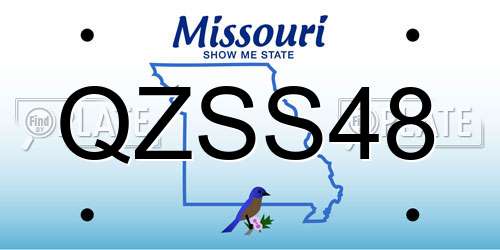 QZSS48 Missouri License Plate