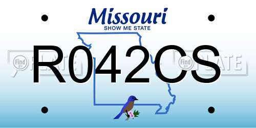 R042CS Missouri License Plate