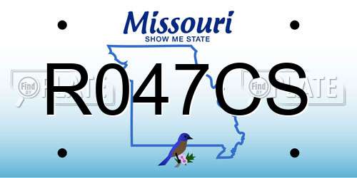 R047CS Missouri License Plate