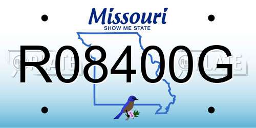 R08400G Missouri License Plate