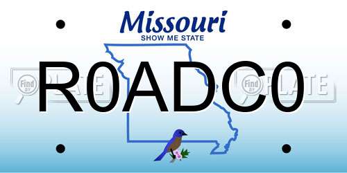 R0ADC0 Missouri License Plate