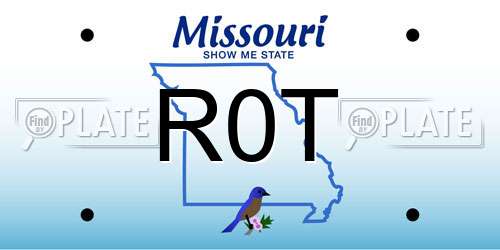 R0T Missouri License Plate