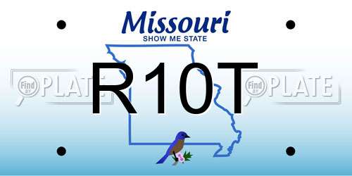 R10T Missouri License Plate