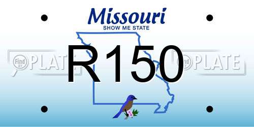 R150 Missouri License Plate