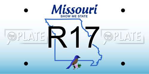 R17 Missouri License Plate