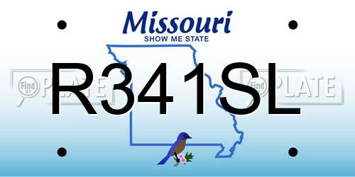 R341SL Missouri License Plate