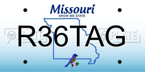 R36TAG Missouri License Plate