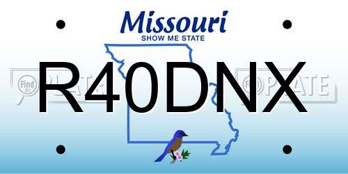 R40DNX Missouri License Plate