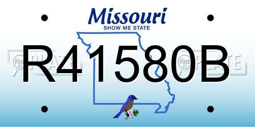 R41580B Missouri License Plate