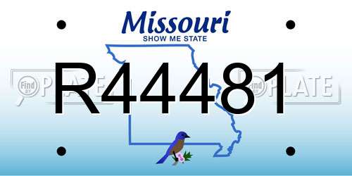 R44481 Missouri License Plate