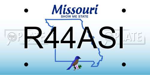 R44ASI Missouri License Plate