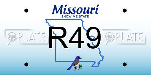 R49 Missouri License Plate