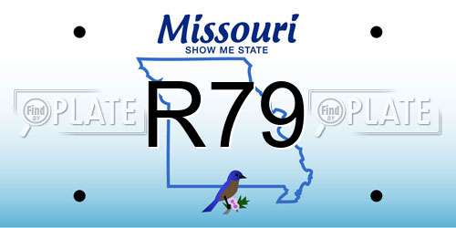 R79 Missouri License Plate