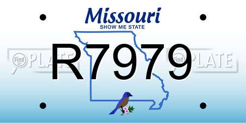 R7979 Missouri License Plate