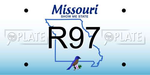 R97 Missouri License Plate