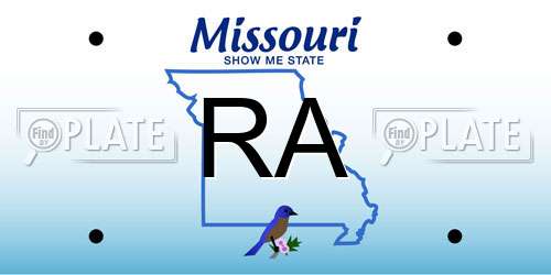 RA Missouri License Plate