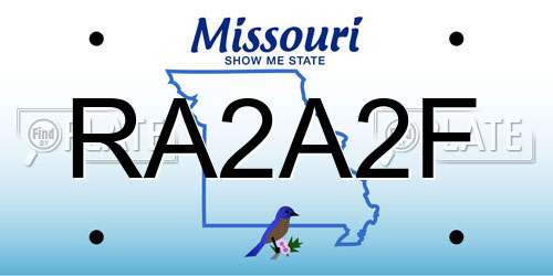 RA2A2F Missouri License Plate