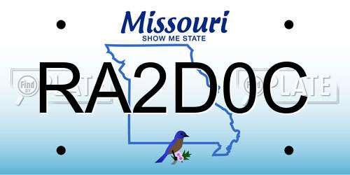 RA2D0C Missouri License Plate